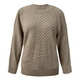 thumbnail image 1 of Vedolay Women's 2023 Tops Womens 2023 Long Lantern Sleeve Halter Neck Cutout Knit Pullover Sweater,Khaki M, 1 of 5
