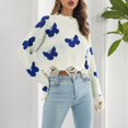 thumbnail image 1 of Vedolay Women's 2023 Tops Womens Plus Size Sweaters Casual Long Sleeve Crewneck Knit Pullover Tops,White L, 1 of 5