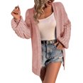 thumbnail image 1 of Vedolay Women's Cardigan Sweater Autumn Winter Cardigan Button Knit Sweater Women's Sweater Pink,S, 1 of 5