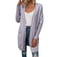 thumbnail image 1 of Vedolay Women's Cardigan Sweater Fashion Autumn Stand Collar Sweater Casual Jacket Gray,XL, 1 of 4