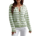 thumbnail image 1 of Vedolay Women's Cardigan Sweater Knit Zip Cardigan Sweater with Pockets Green,XL, 1 of 5