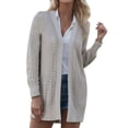 thumbnail image 1 of Vedolay Women's Cardigan Sweater Long Sleeve Open Front Cardigan Sweaters 2023 Beige,2XL, 1 of 5