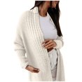 thumbnail image 1 of Vedolay Women's Cardigan Sweater Open Front Knit Coat Shrugs for Women Beige,One Size, 1 of 5