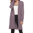 thumbnail image 1 of Vedolay Women's Cardigan Sweater Winter Knit Full-Zipper Sweater Slim Fit 2023 Purple,L, 1 of 4
