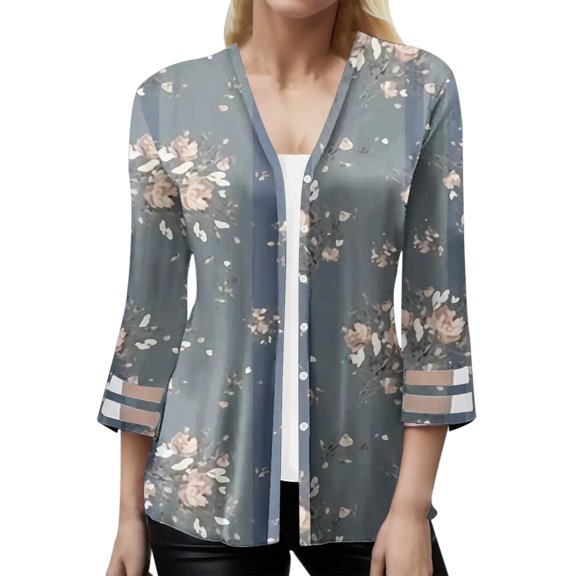 Vedolay Women's Cardigan Sweaters 2023 Winter Knit Full-Zipper Sweater Slim Fit Navy,XL