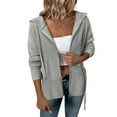 thumbnail image 1 of Vedolay Women's Cardigan Sweaters Full Zip Lightweight Cardigan Sweater Gray,L, 1 of 5