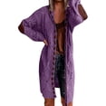 thumbnail image 1 of Vedolay Women's Cardigan Sweaters Long Knitted Sweater Plus Size Loose Cardigan Purple,L, 1 of 5
