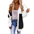thumbnail image 1 of Vedolay Women's Cardigan Sweaters Shawl Collar Thickened Warm Cardigan Winter Black,XL, 1 of 5