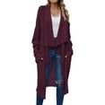 thumbnail image 1 of Vedolay Women's Cardigan Sweaters Shawl Collar Thickened Warm Cardigan Winter ,L, 1 of 5