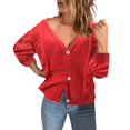 thumbnail image 1 of Vedolay Women's Cardigans Button Down Long Sleeve Soft Knit Cardigan Coats 2023 A,2XL, 1 of 5