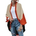 thumbnail image 1 of Vedolay Women's Cardigans Knit Classic Cardigan Sweater Loose Fit Casual Jacket Coat Orange,XL, 1 of 5