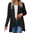 thumbnail image 1 of Vedolay Women's Cardigans Long Sleeve Sweaters Knit Draped Open Cardigan Coat 2023 Black,XL, 1 of 4