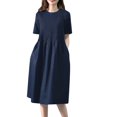 thumbnail image 1 of Vedolay Women's Casual Dresses Women's Bodycon Sleeveless Ruched Party Mini Dress,Navy L, 1 of 5