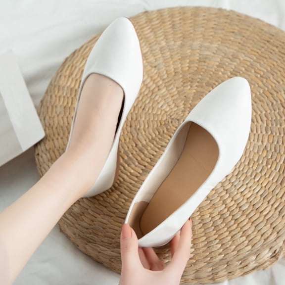 Vedolay Women's Casual Shoes Women's Platform Loafers Comfortable Fashion Non-Slip Hollow Walking Shoes,White 8