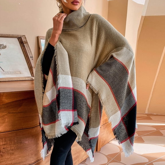 Vedolay Women's Casual jackets Women's Distresse Oversized Stretch Button Up Cropped Casual Jacket,Khaki M