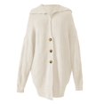 thumbnail image 1 of Vedolay Women's Casual jackets Women's Ripped Casual Jacket Long Sleeve Button Down Crop Casual Jacket,White M, 1 of 5