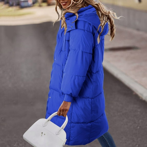 Vedolay Women's Casual jackets Womens Casual Jacket Oversized Casual Distresse Mid Long Casual Jacket,B L