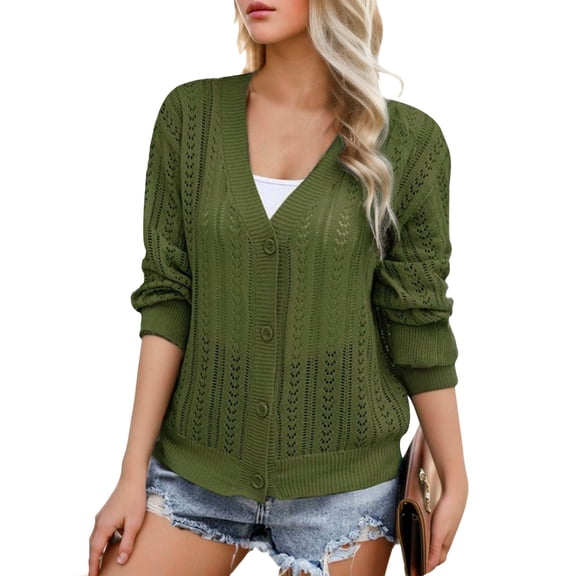 Vedolay Women's Casual jackets Womens Casual Long Sleeve Open Front Lapel Collar Casual Jacket,Green M