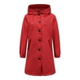 thumbnail image 1 of Vedolay Women's Casual jackets Womens Jackets Open Front Long Sleeve Fitted Ruffle Casual Office Jacket,Red L, 1 of 5