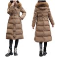 thumbnail image 1 of Vedolay Women's Coat Business Casual Fall Coat Work Winter Coats Brown,XL, 1 of 2