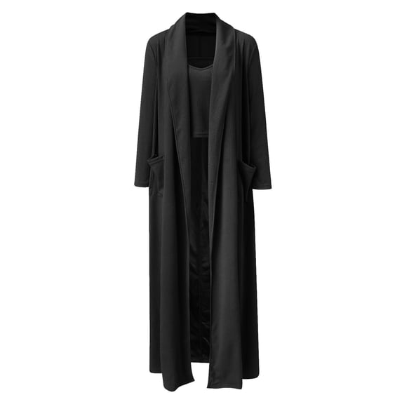 Vedolay Women's Coat Casual Jackets for Womens Autumn Coats Solid Color Long Sleeve Casual Jacket Outerwear,Black M