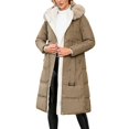 thumbnail image 1 of Vedolay Women's Coat Casual Open Front Knitted Coat with Pockets Khaki,L, 1 of 5