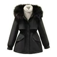 thumbnail image 1 of Vedolay Women's Coat Fall Coat Double Coat Tops for Work Winter Black,M, 1 of 4