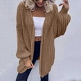 thumbnail image 1 of Vedolay Women's Fall Tops Jackets for Women Casual Long Sleeve Open Front Office Professional Top,Brown XL, 1 of 5