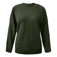 thumbnail image 1 of Vedolay Women's Fall Tops Women Knitted Sweater Crew Neck Solid Basic Long Sleeve Loose Fit Pullover Top,Green S, 1 of 5