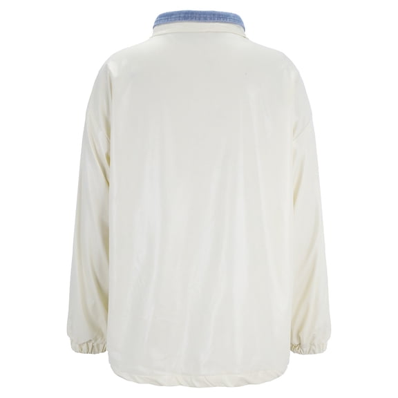 Vedolay Women's Fall Tops Women's Fashion 2023 Casual Long Sleeve Open Front Work Casual Jackets with Pockets,White L