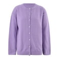 thumbnail image 1 of Vedolay Women's Fall Tops Women's Oversized Casual Jackets Casual Lapel Collar Open Front Button Work Office Top,Purple M, 1 of 5