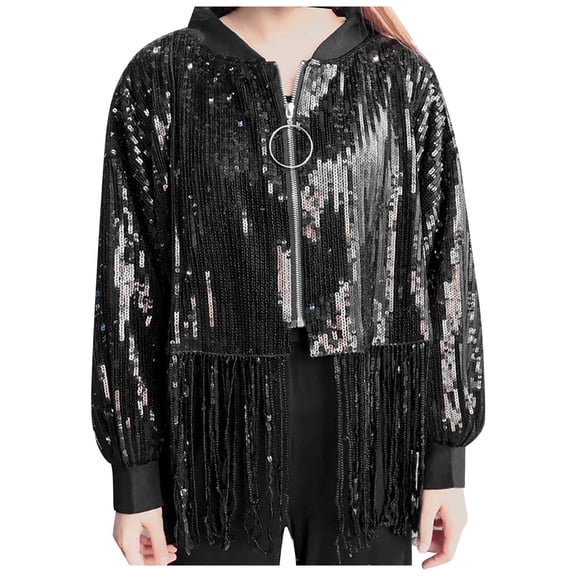 Vedolay Women's Fall Tops Women's Oversized Lapel Button Up Long Sleeve Classic Casual Jacket,Black A