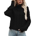 thumbnail image 1 of Vedolay Women's Fall Tops Womens Oversized Casual Crew Neck Long Sleeve Lightweight Knit Sweater,Black M, 1 of 4
