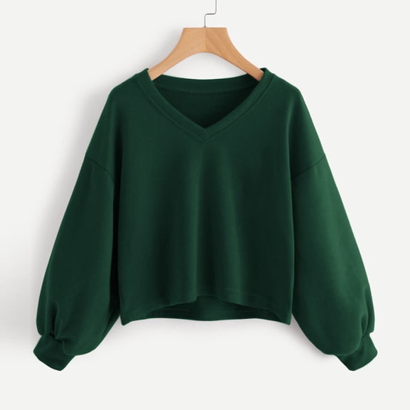 Vedolay Women's Fashion Hoodies Womens Fall Fashion 2023 Sweatshirt Trendy Long Sleeve Pullover Tops,Green S