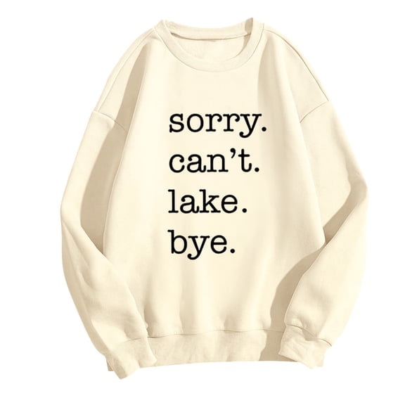 Vedolay Women's Fashion Hoodies Womens Long Sleeve Crop Hoodies Loose Pullover Hooded Sweatshirts,Beige M