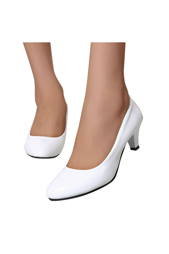 Women's Flat Loafers Women Slip On Casual Shoes Round Toe Falt Comfort Loafers,White 8.5