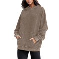thumbnail image 1 of Vedolay Women's Hoodies Fashion 2023 Print Long-Sleeved Sweatshirt Casual Blouse Pullover Tops Jackets for Women Brown,L, 1 of 4