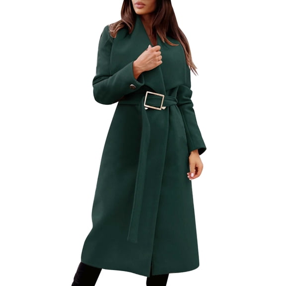 Vedolay Women's Jackets Coats Casual Fall Coat Open Front Winter Jacket Coat Green,XL