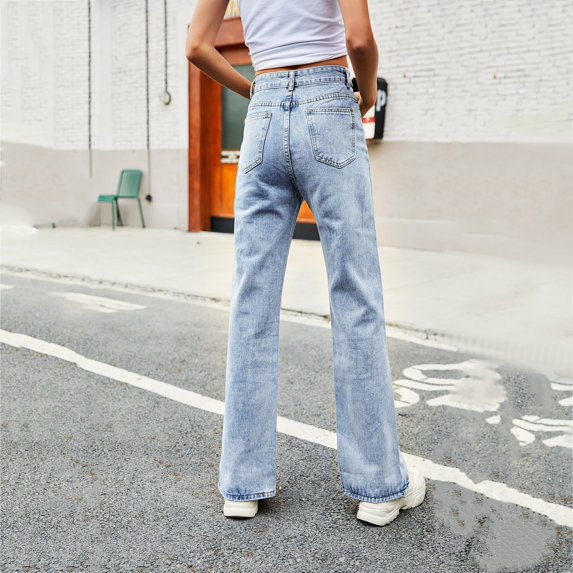 Vedolay Women's Jeans Womens High Waisted Stretchy Jeans Boyfriend Trendy Denim Pants,Light Blue S