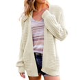 thumbnail image 1 of Vedolay Women's Knit Cardigan Sweater Button Down Crew Neck Sweater Knit Cardigan Long Sleeve Beige,L, 1 of 4