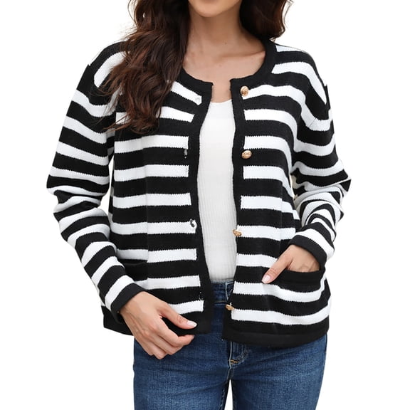 Vedolay Women's Knit Cardigan Sweater Button Down V Neck Soft Knit Cardigan Sweaters Black,XL