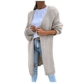 thumbnail image 1 of Vedolay Women's Knit Cardigan Sweater Casual Knit Cardigan Sweaters Coats for Female 2023 Gray,L, 1 of 4