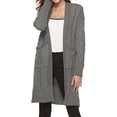 thumbnail image 1 of Vedolay Women's Knit Cardigan Sweater Long Sleeve Open Front Cardigan Sweaters 2023 Gray,M, 1 of 4