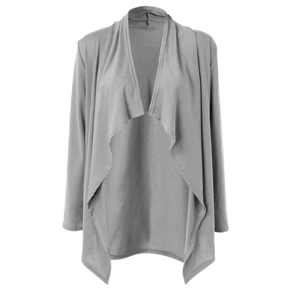 Vedolay Women's Knit Cardigan Sweater Solid Color Long Sleeve Kintted Casual Sweater Gray,M