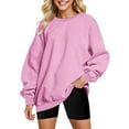 thumbnail image 1 of Vedolay Women's Pullover Sweatshirt 2023 Hoodless Sweater Coat Winter Warm Zipper Coat Outwear Pink,M, 1 of 4