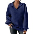 thumbnail image 1 of Vedolay Women's Pullover Sweatshirt Casual Comfy Fall Fashion Outfits Clothes 2023 Blue,XL, 1 of 5