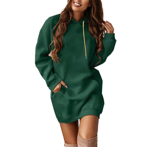 Vedolay Women's Pullover Sweatshirt Fashion Oversized V-Neck Long Sleeve Pocket Tunic Sweatshirts Womens Fashion Green,L