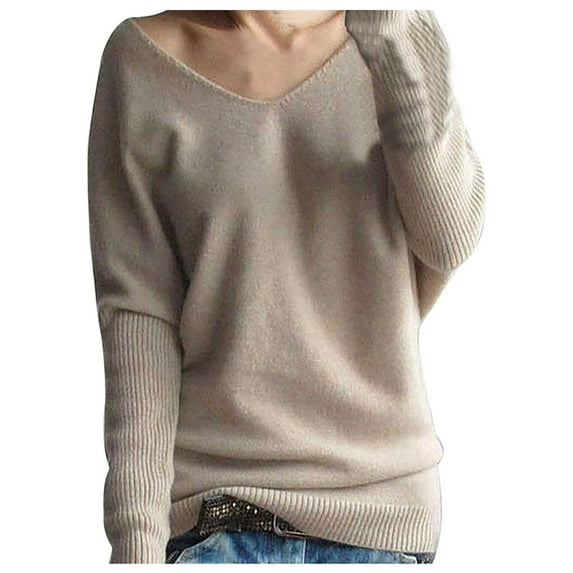 Vedolay Women's Pullover Sweatshirt Fashion Print Crew Neck Long Sleeves Sweatshirt Tops Clothes for Women Khaki,XL