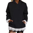 thumbnail image 1 of Vedolay Women's Pullover Sweatshirt Fashion Printed Stand Up Collar Long Sleeve Hoodie Sweater 2023 Jackets for Women Black,M, 1 of 5