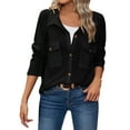 thumbnail image 1 of Vedolay Women's Shirts Fall Blouses 2023 Long Sleeve Solid Business Work Tops Black,S, 1 of 5